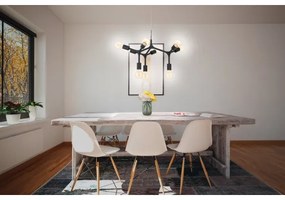 Eglo 98346 - Lustră pe cablu BOCADELLA 9xE27/60W/230V