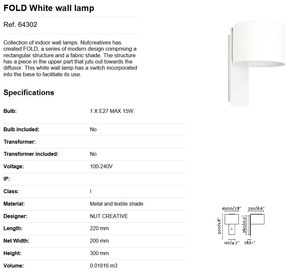 Aplica moderna FOLD White 64302