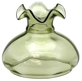 Lampă cu gaz lampant MONIKA 34 cm verde-pădure carouri