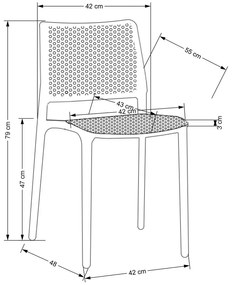 Scaun de bucaterie Niles, negru