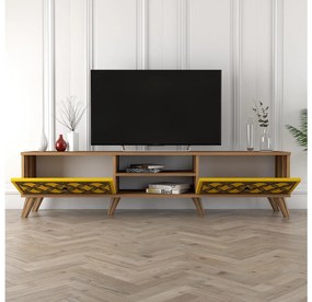 Masă TV/Dulap Classy (Nuc + Galben). 1088910