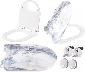 Capac WC Rea Carlo slim granit piatra mat softclose