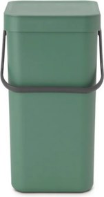 Cos de gunoi colectare selectiva Brabantia Sort&Go 1003235, 16 L, Maner, Montabil pe perete, Verde închis