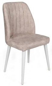 Set de scaune de sufragerie Alfa Cream and White, 2 buc.