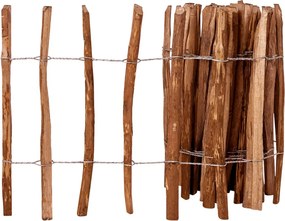 vidaXL Gard din șipci, 60 x 500 cm, lemn de alun