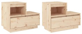 814375 vidaXL Noptiere, 2 buc., 60x34x51 cm, lemn masiv de pin