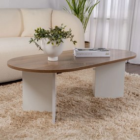 Masă de cafea Sable Walnut White