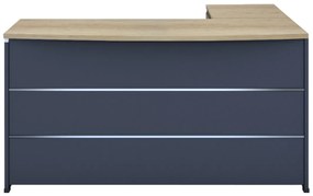 Birou Lotus Oak, Antracit 180x160x75 cm