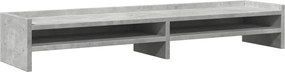 vidaXL Suport de monitor, gri beton, 100x24x16 cm, lemn prelucrat