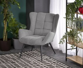 Fotoliu Byron stofa gri H92 cm