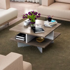 Măsuță de cafea HAMTON 31,2x60 cm maro/albă