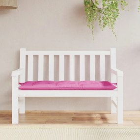 vidaXL Pernă pentru bancă de grădină, roz, 120x50x7 cm, textil