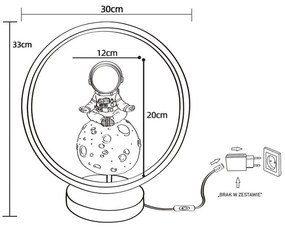 Veioza LED camera copii ASTRONAUTA