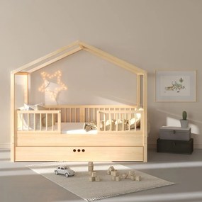 Pat copii Dream Nest House pin 80x160 cm