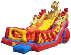 Castel gonflabil cu dragon 12x4x7m