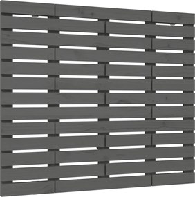 vidaXL Tăblie de pat pentru perete, gri, 146x3x91,5 cm, lemn masiv pin