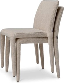 Set de 2 scaune elegante design LUX Leiza, Renato off-white