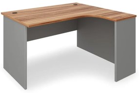 Birou de coltar SimpleOffice 140 x 120 cm, dreapta, nuc / gri