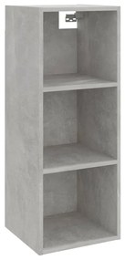 812487 vidaXL Dulap de perete, gri beton, 34,5x32,5x90 cm, lemn compozit