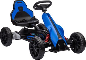HOMCOM Kart Mașină Electrică pentru Copii 12V 3-8 Ani Viteză 3-5 km/h și Centură de Siguranță 100x58x58,5cm Albastru | Aosom Romania