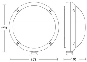 Corp de iluminat LED de exterior cu senzor STEINEL 053079 L330 LED/9W/230V IP44
