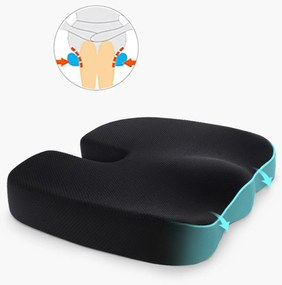 Suport pentru șezut din spumă cu memorie șigel răcoritor 4Home Relax, 45 x 37 x 6 cm
