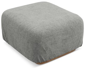 Taburet modular gri cu tapițerie din țesătură bouclé Ailani – Makamii