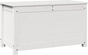 vidaXL Cutie de depozitare, alb, 80x40x45,5 cm, lemn masiv de pin