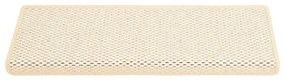 Covorase scari autoadezive, 15 buc., crem, 65x25 cm, sisal 15, Crem, 65 x 25 cm