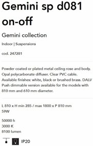 Lustra LED suspendata design circular GEMINI SP D081 NERO