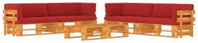 3067027 vidaXL Set mobilier paleți, 6 piese, maro miere, lemn de pin tratat