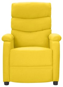 342711 vidaXL Fotoliu rabatabil, galben muștar, material textil
