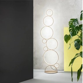 Ondaluce - Lampă de podea LED POIS, reglabilă, 52W/230V, auriu