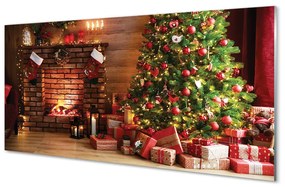 Tablouri acrilice Cadouri de Crăciun luminile pomului de șemineuri