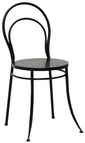 Scaun exterior negru din metal Curbis