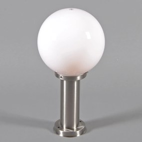 Lampă de exterior din oțel inoxidabil 50 cm - Sfera cu țăruș de pământ și glande de cablu