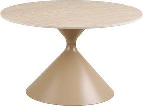 Măsuță de cafea bej rotundă cu blat ceramic ø 70 cm Annecy – House Nordic