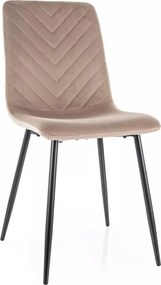 Scaun DAREN, bej inchis - Bluvel 40, stofa catifelata/metal, 45x39x91