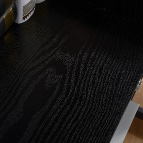 HOMCOM Dulap Portadocumente din Lemn cu 3 Sertare cu Chei de Securitate și 5 Roți, 39.2x40x65.4 cm, Negru | Aosom Romania