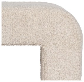 Taburet bej cu tapițerie din țesătură bouclé Suave – Ixia