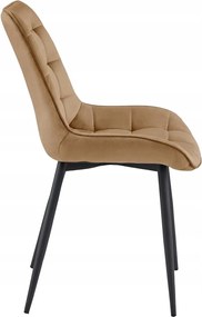 Maro scaun bucatarie BERA din catifea cu picioare negre