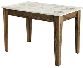 Masă de sufragerie Kiev White and Walnut