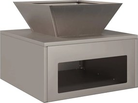 vidaXL Cuptor de foc Ruginit 50 x 50 x 40 cm