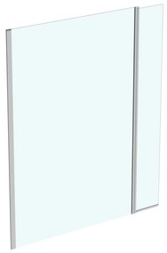 Paravan de dus tip Walk-in Ideal Standard i.life cu parte pivotanta 170x200 cm profil argintiu