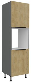 Dulap bucătărie pentru cuptor Carminia 60 DP-215 2F (stejar cremona + antracit). 1127953