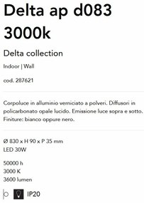 Aplica LED iluminat ambiental Delta ap d083 3000k