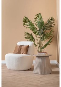 Fotoliu alb cu tapițerie din țesătură bouclé Ada – Leitmotiv