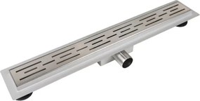 Set rigola pentru dus plus capac 90 cm Balneo Decor Next Stripes inox periat