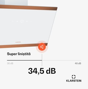Klarstein FlashLine 60 hotă de bucătărie, A++, 578 m³/h, 3 trepte, touch control, silențioasă, LED, evacuare/recirculare, 100 W