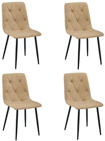 Set 4 Scaune Bucatarie/Dining Fido Material Textil Maro